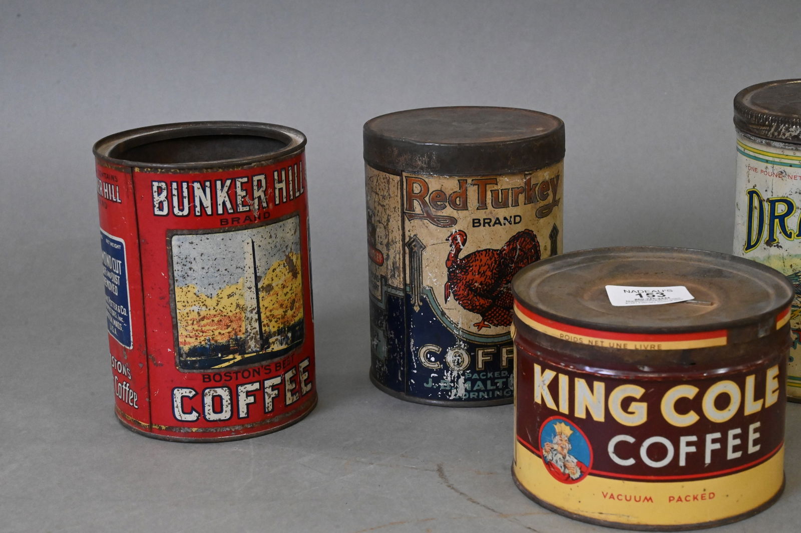 Five Vintage Coffee Tin Advertisements - 2