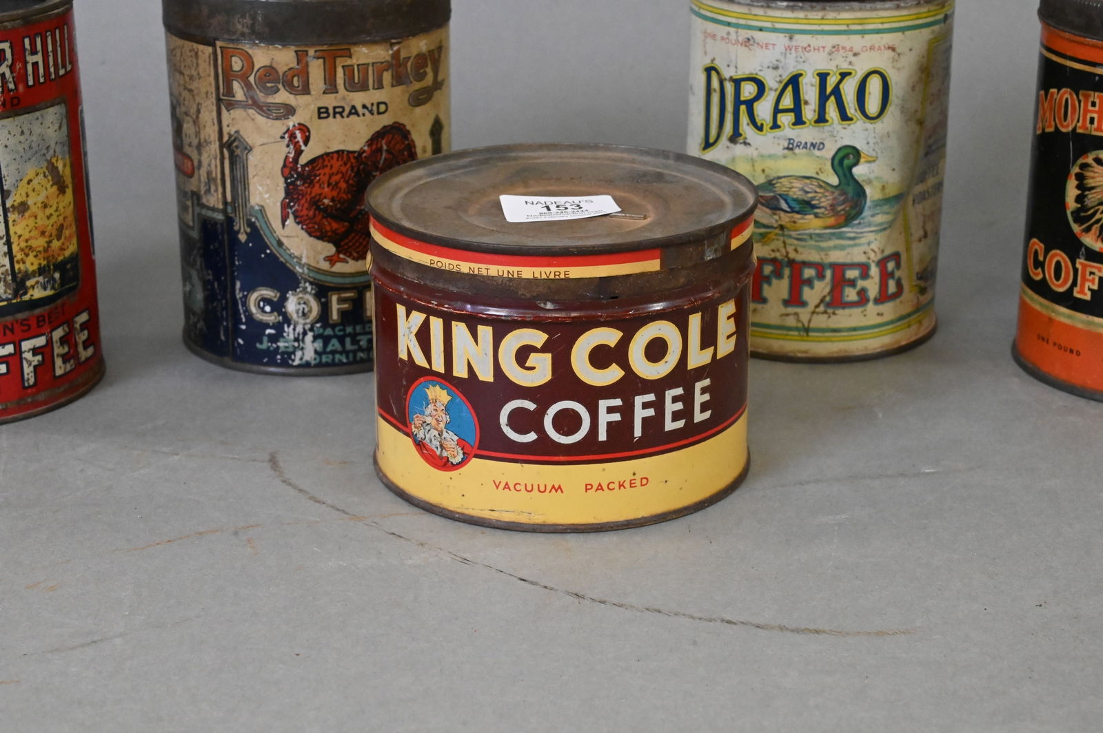 Five Vintage Coffee Tin Advertisements - 4