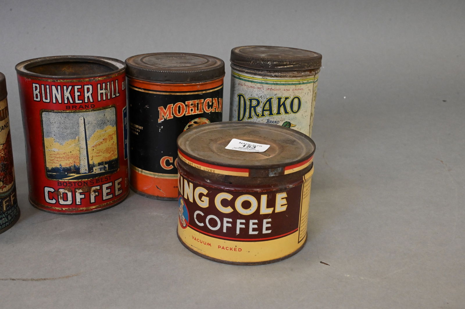 Five Vintage Coffee Tin Advertisements - 6
