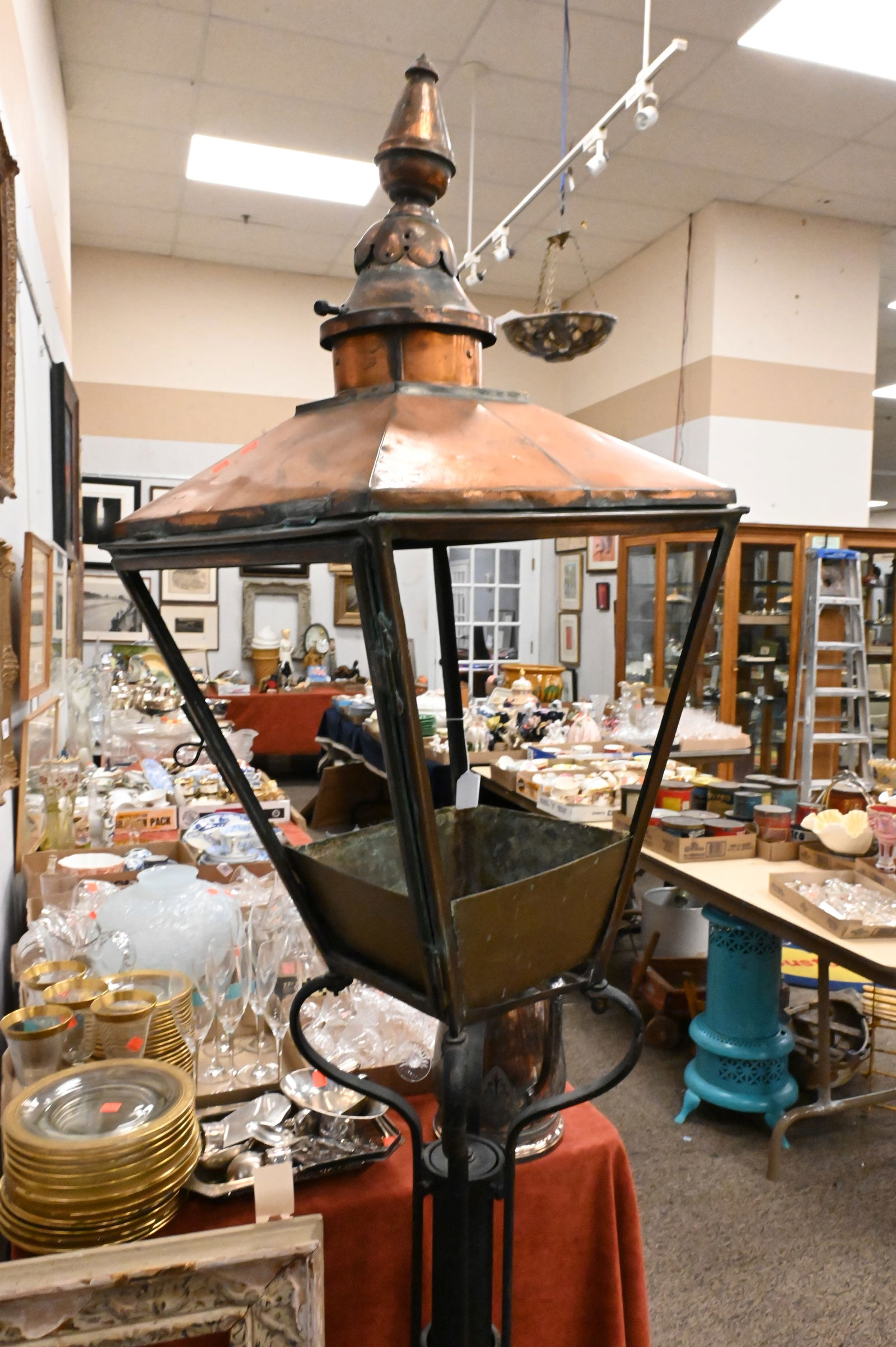 Antique Copper Lantern - 5