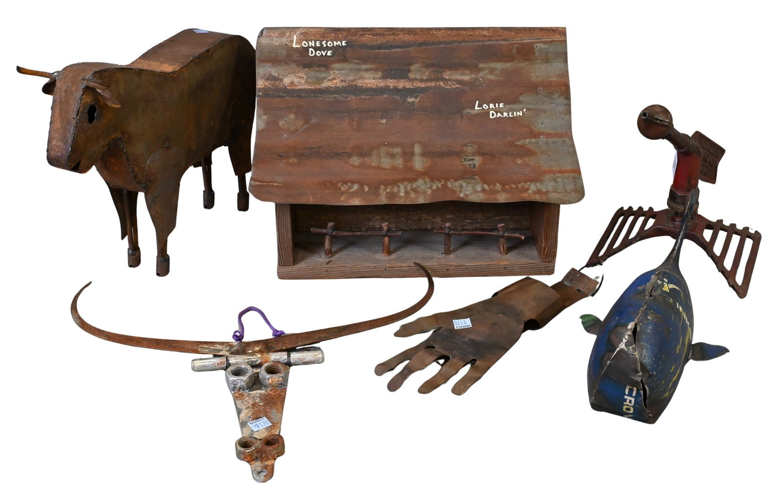 Six Piece Metal Folk Art Grouping (1 of 5)