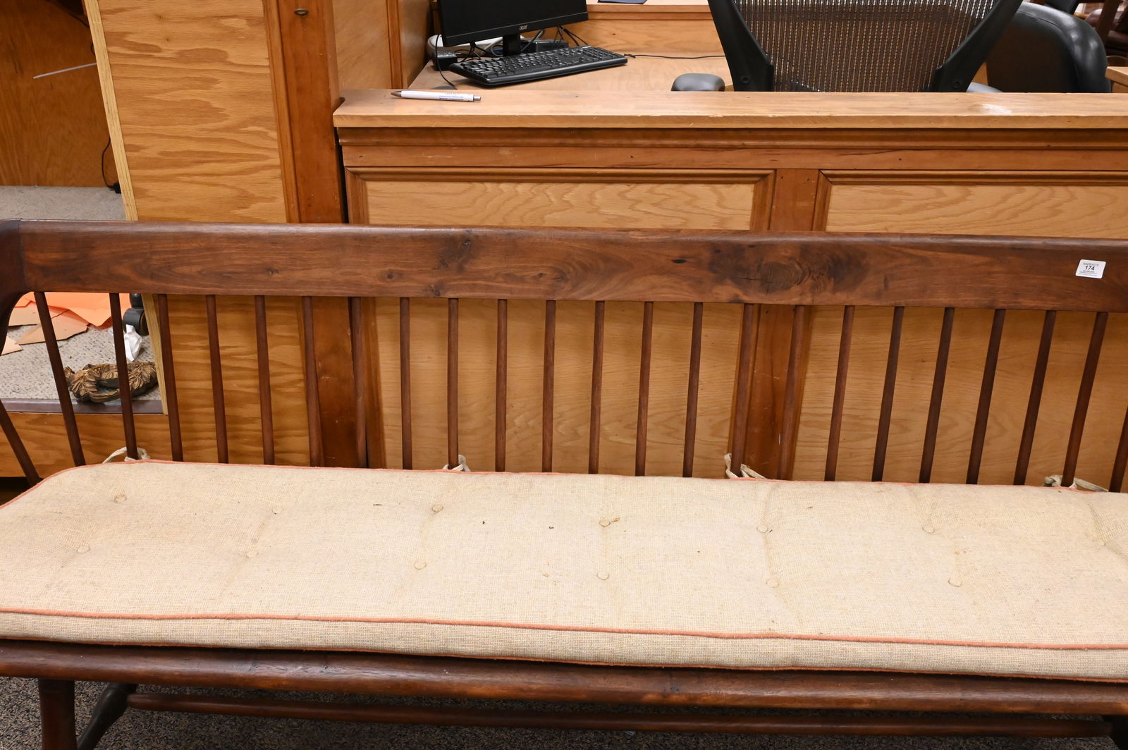 E. F. Dearborn Custom Walnut Bench - 3