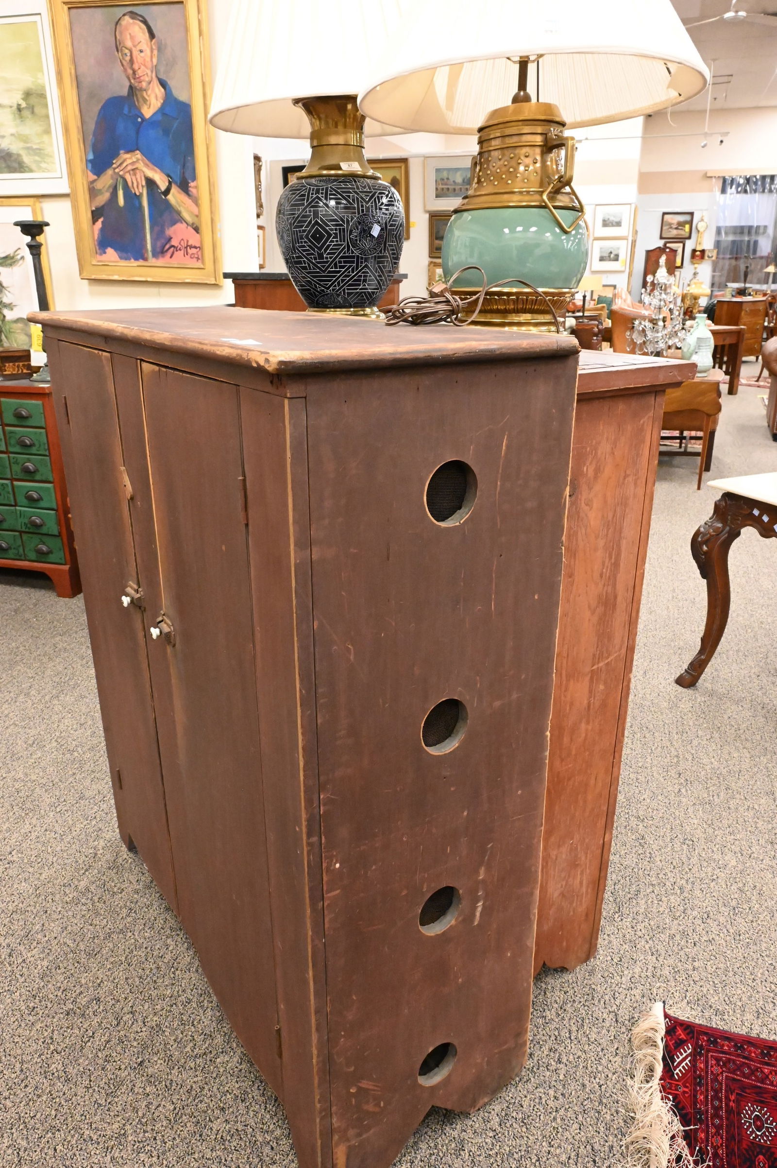 Primitive Two Door Cupboard - 4