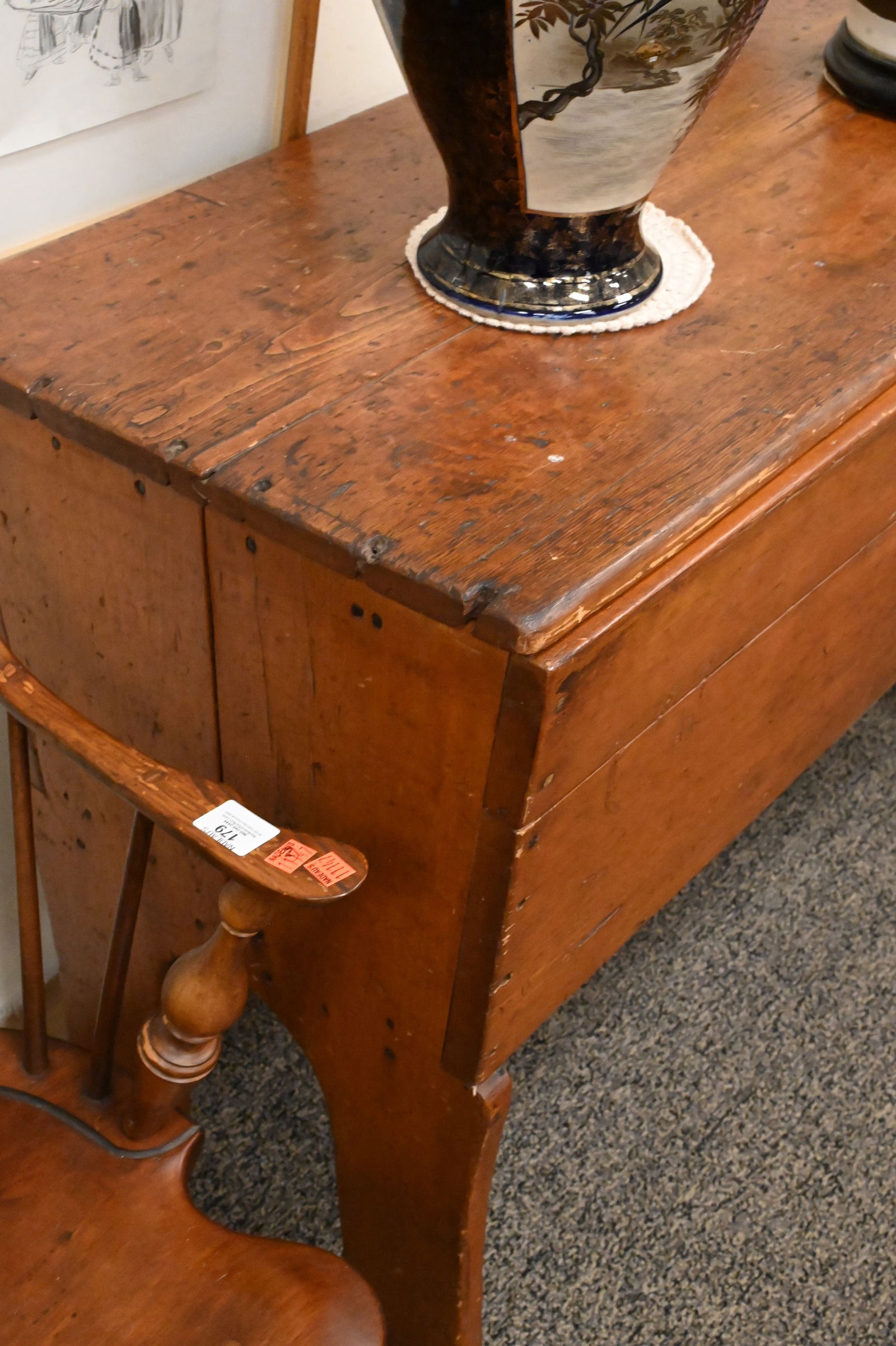 Primitive Pine Dough Box (Likely Canadian) - 3