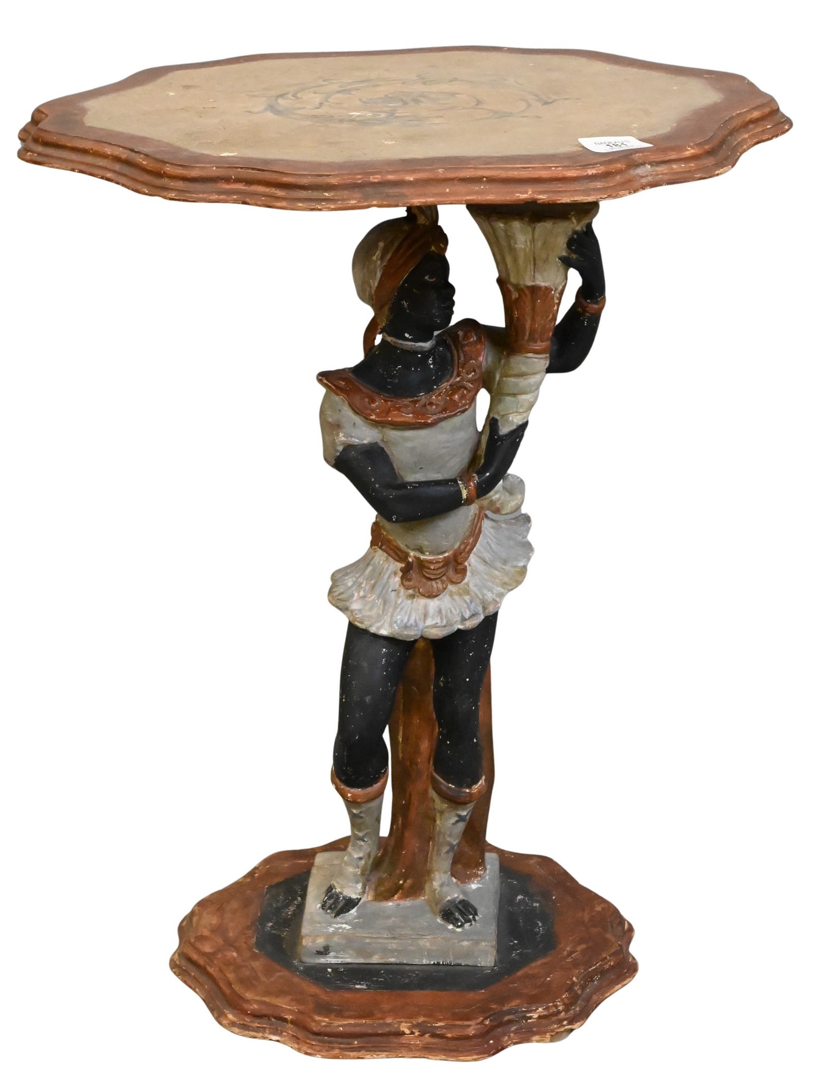Venetian Style Polychrome Carved and Polychrome-Painted Figural Blackamoor Table (1 of 4)