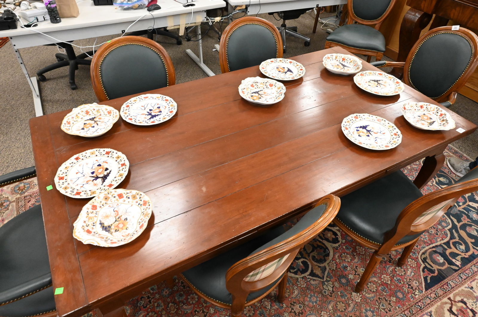 Custom Cherry Provincial Style Dining Table - 3