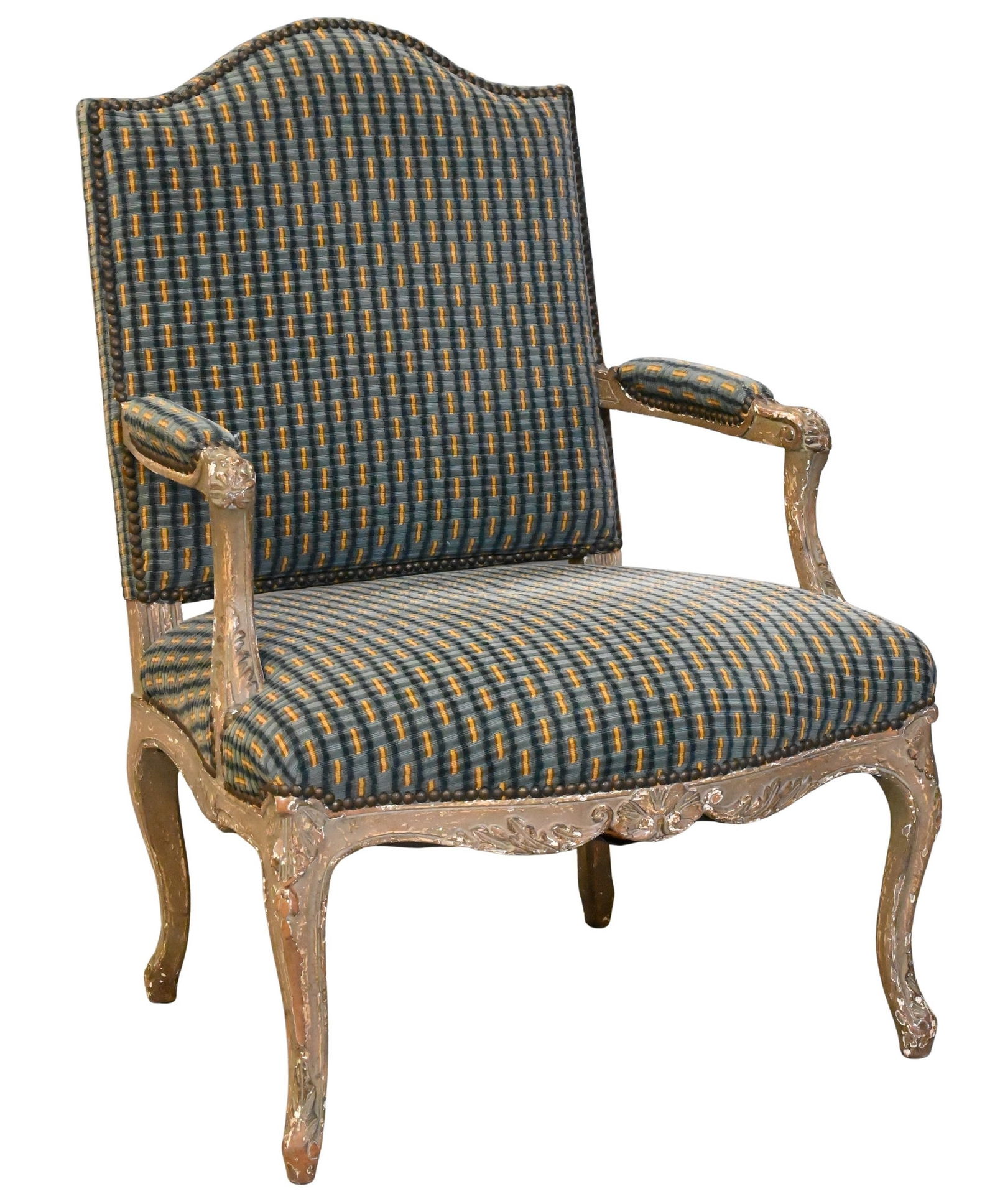 Louis XV Style Upholstered Fauteuil having Painted Frame (1 of 5)
