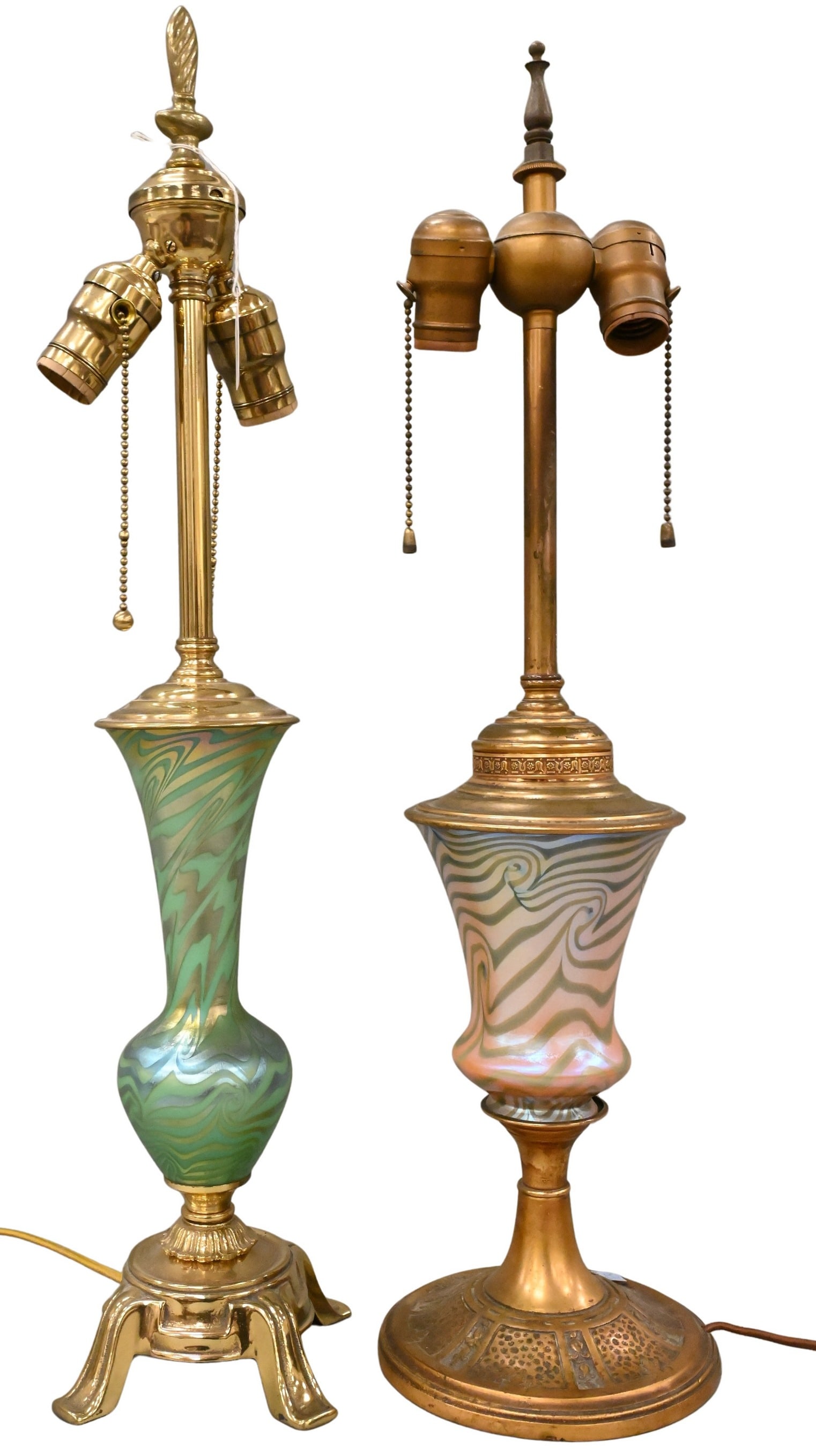 Two Durand Art Glass Table Lamps (1 of 7)