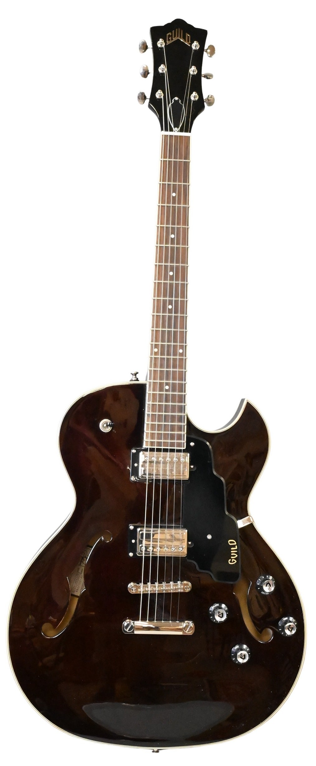 2021 Guild Starfire Model SF-ISC/VWN: 2021 Guild Starfire Model SF-ISC/VWN in color black, serial number #ISG210854152 with Gator soft case