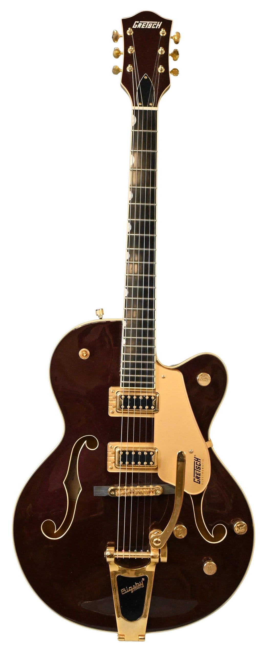 2017 Gretsch Model G5420TG Electric Guitar: 2017 Gretsch Model G5420TG Electric Guitar in green and gold, serial number #KS17124183 with PPOPPO soft case