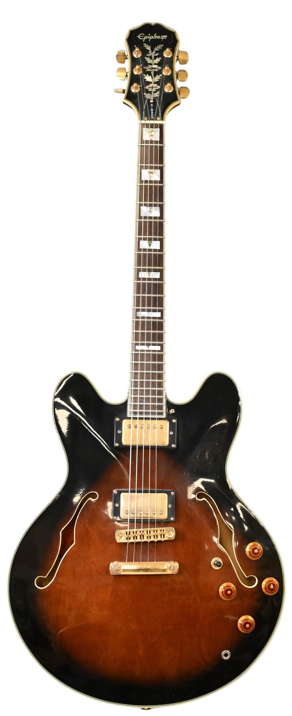 1996 Epiphone Sheraton Electric Guitar Dark Walnut Burst (1 of 7)