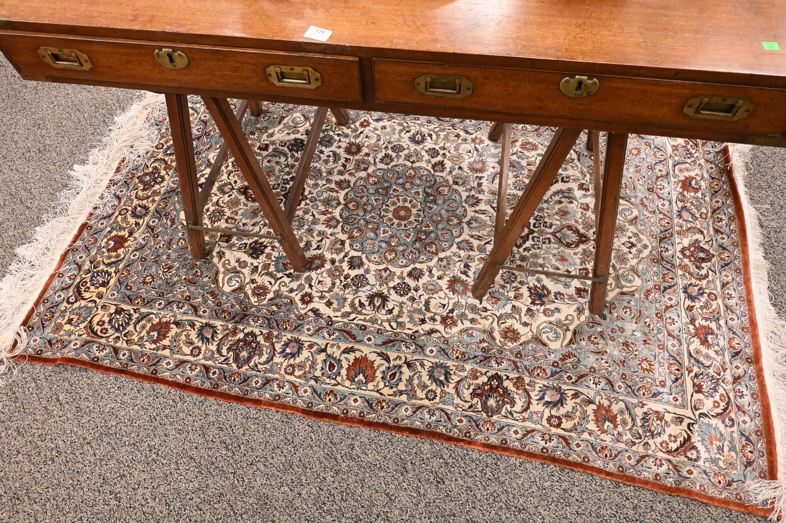 Silk Oriental Throw Rug - 4