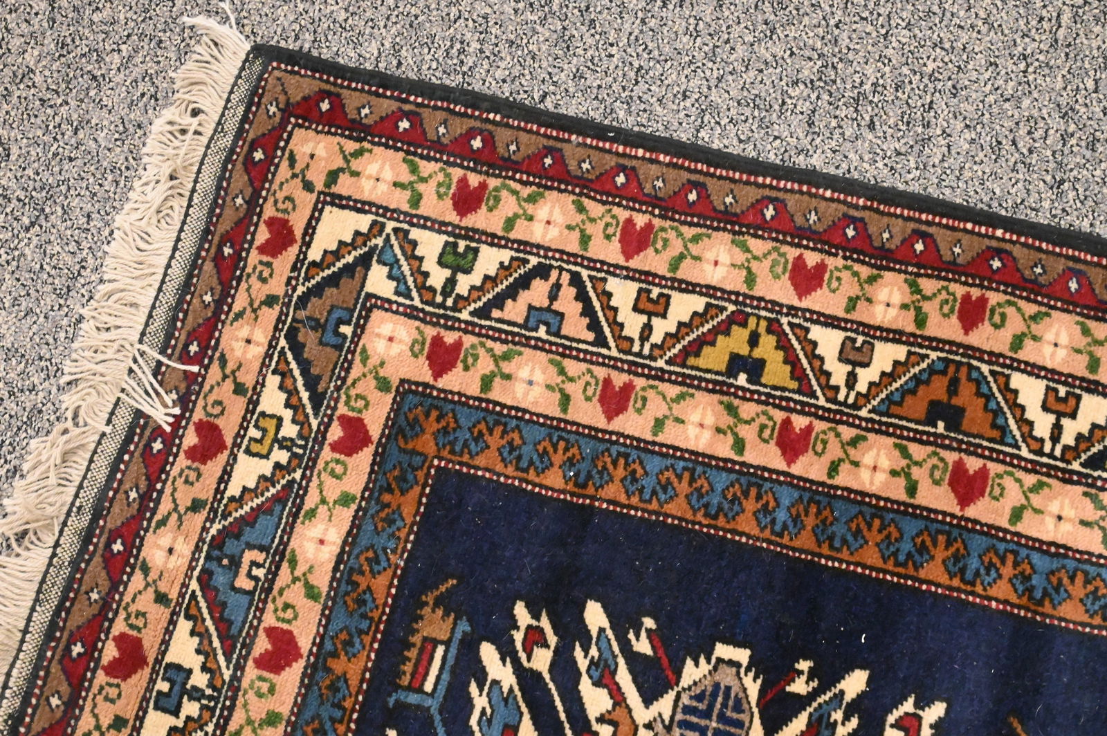 Kazak Style Oriental Throw Rug - 3