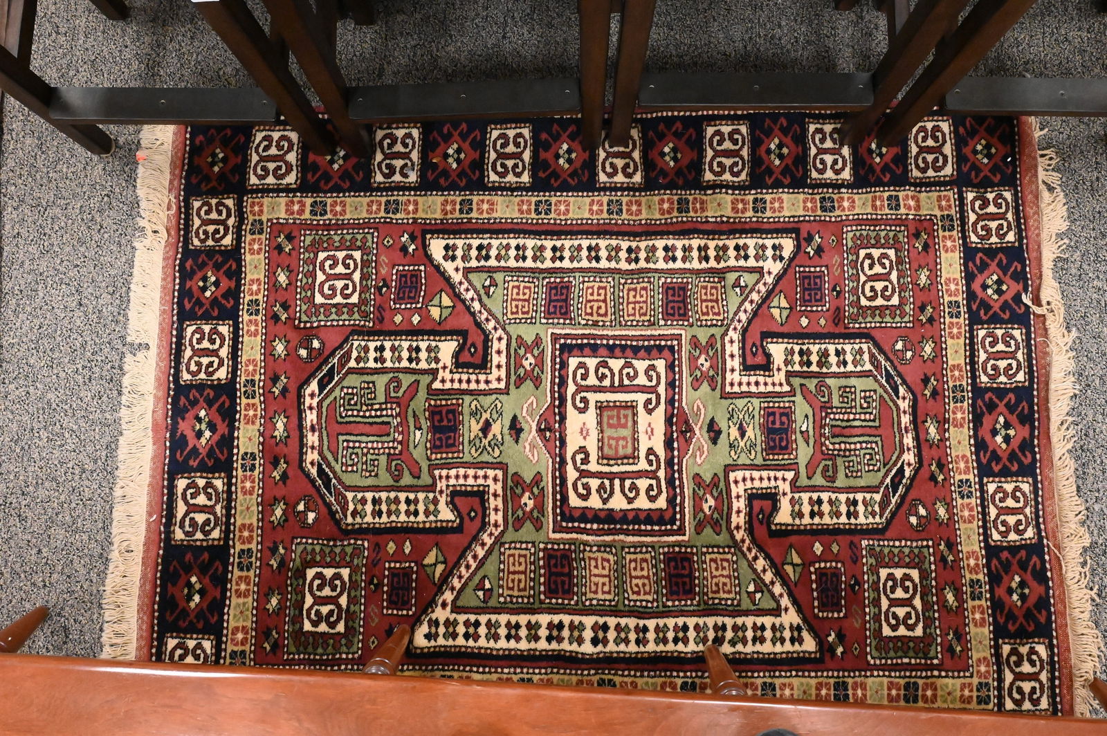 Two Oriental Throw Rugs: Two Oriental Throw Rugs 4' 4" x 6' 6" and 4' x 5'