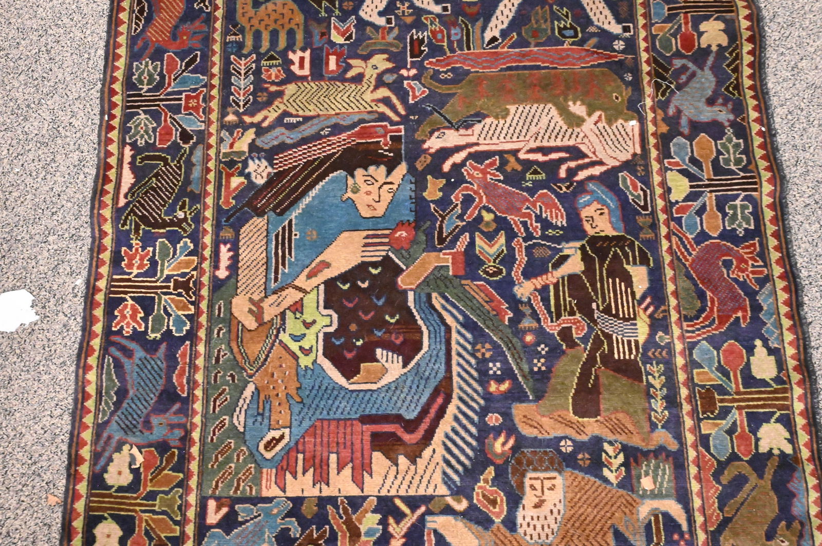 Oriental Pictorial Throw Rug - 4