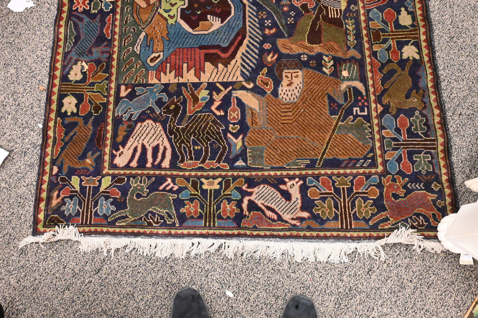 Oriental Pictorial Throw Rug - 5