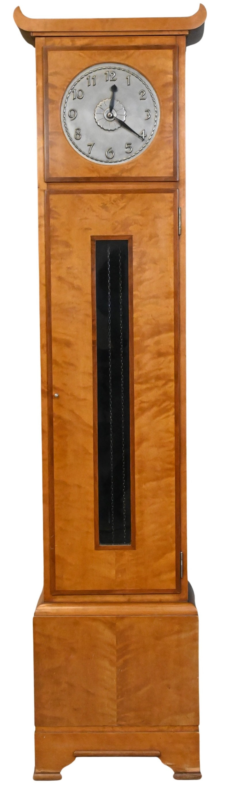 Tall Case Clock with Round Dial in Satinwood Case (1 of 5)