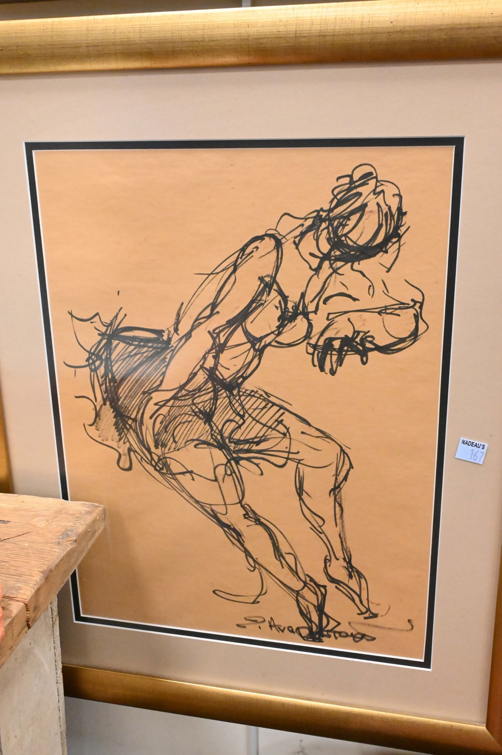 Five Framed Stylized Figure Studies - 4