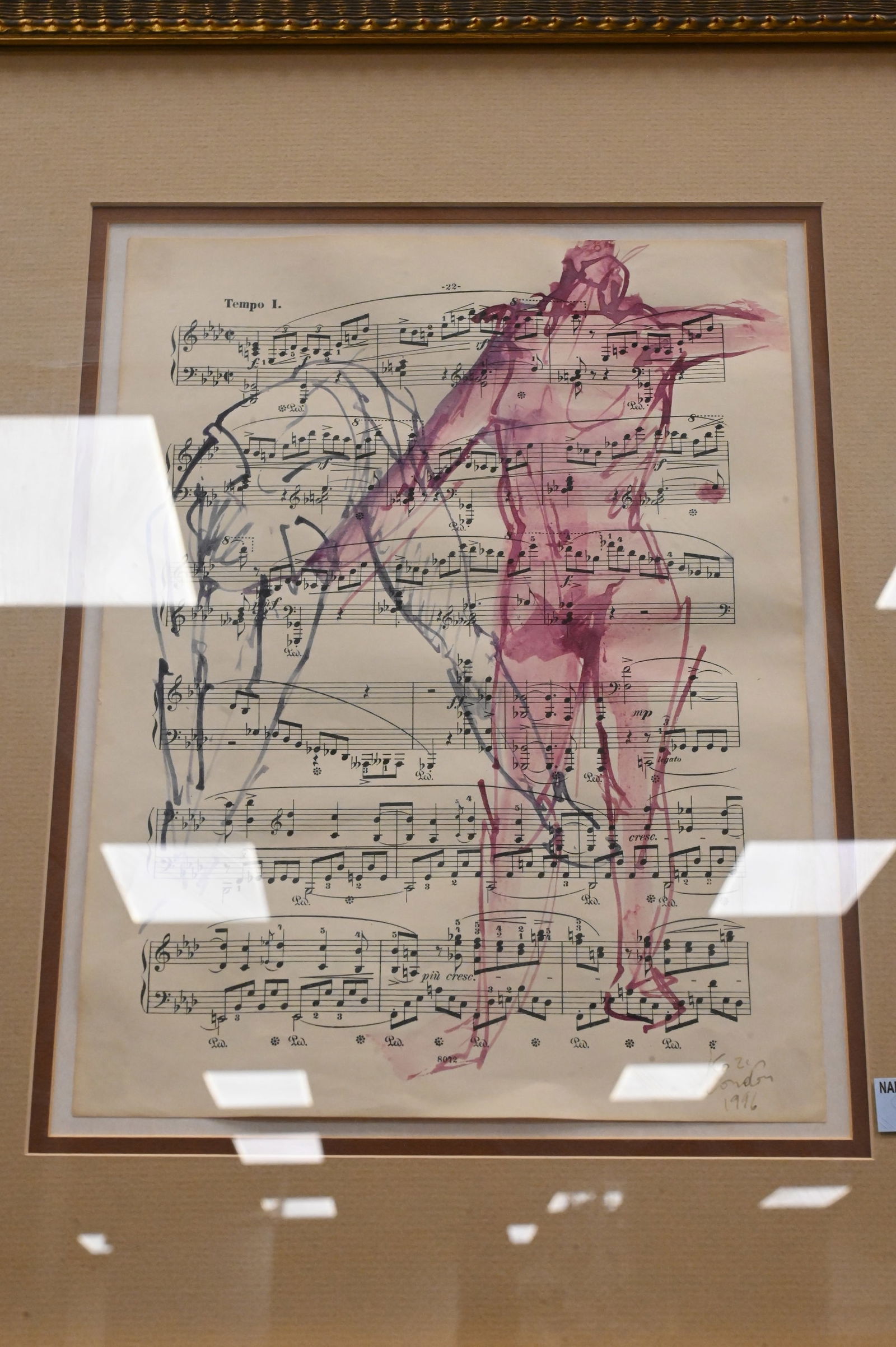 Five Framed Stylized Figure Studies - 6