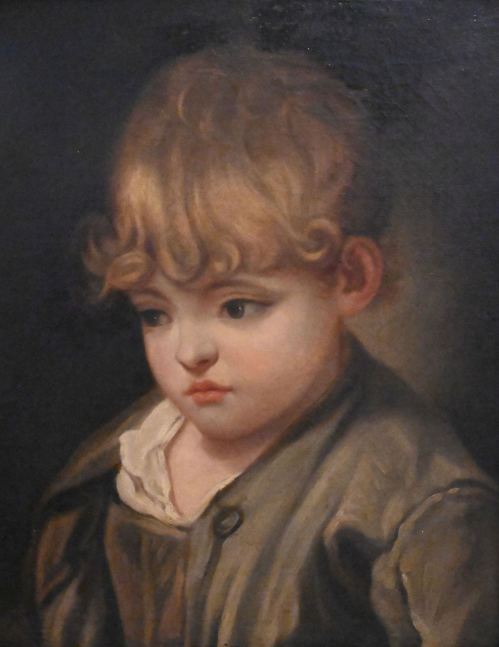 After Jean-Baptiste Greuze (French 1725-1805): After Jean-Baptiste Greuze (French 1725-1805) "Le Petit Boudeur" (The Sulky Boy), 19th century Oil on canvas Bust-length portrait of a blond child in three-quarter view after Greuze’s celebrated