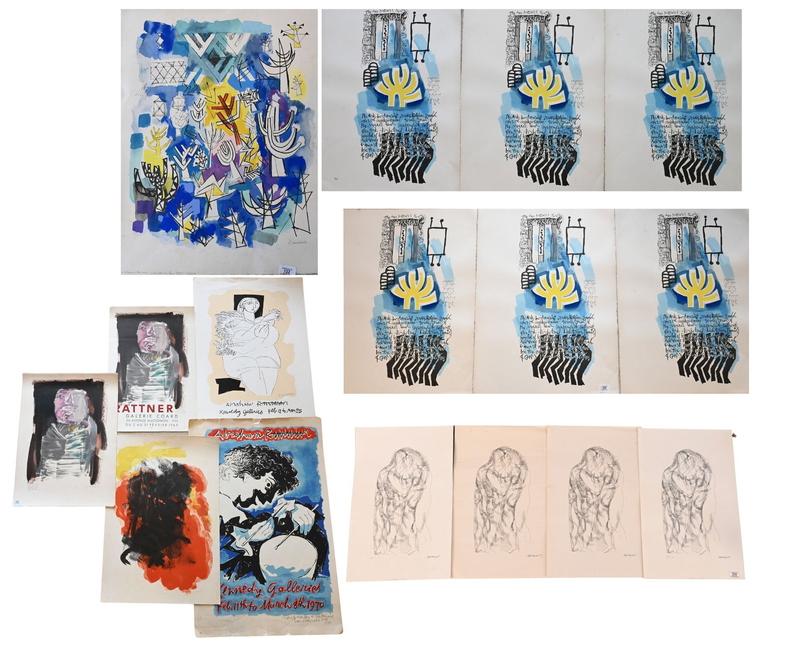 Seventeen: Abraham Rattner (American 1893-1978) to include (1 of 10)