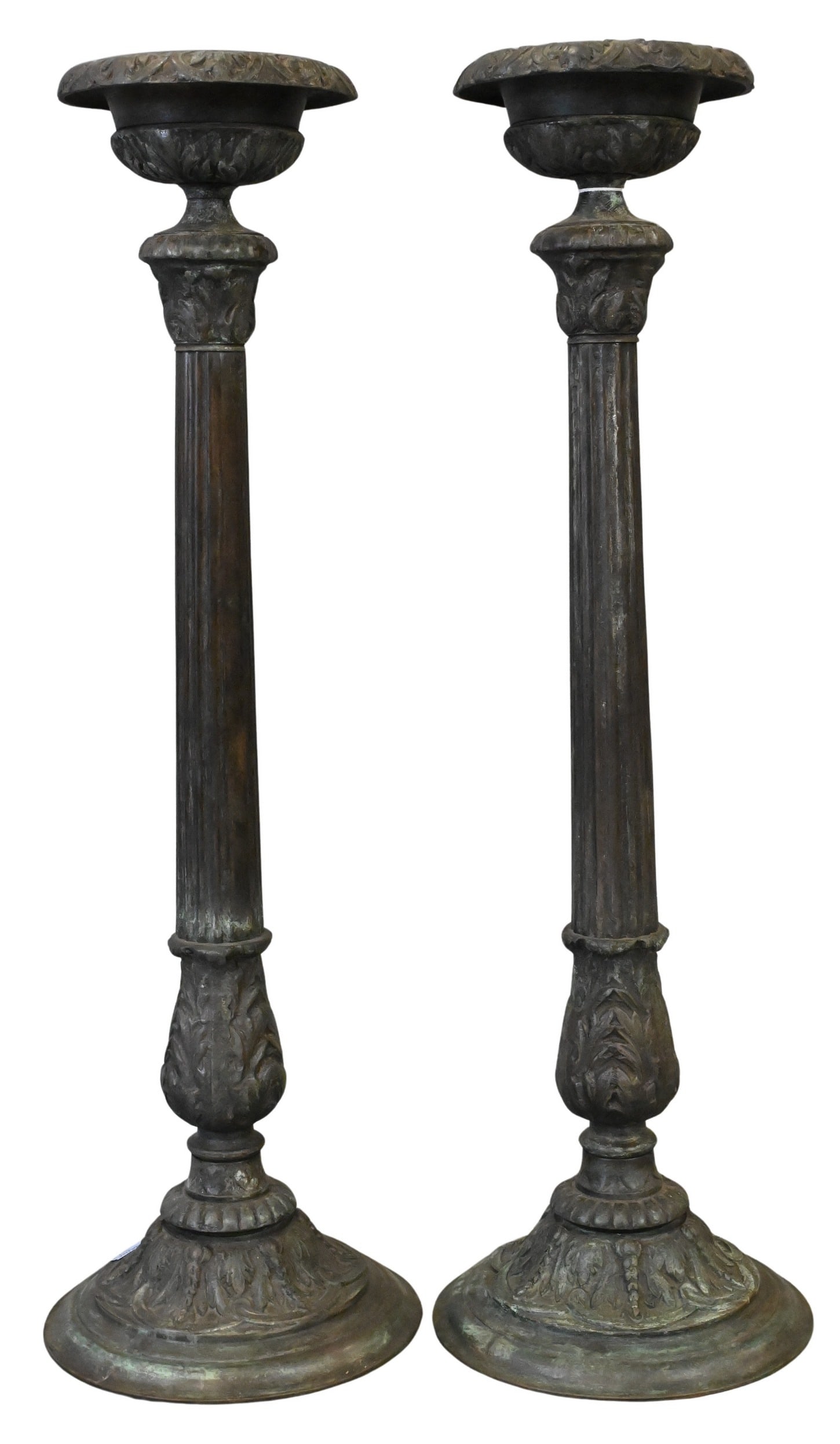 Pair of Maitland Smith Bronze Candleholders (1 of 5)