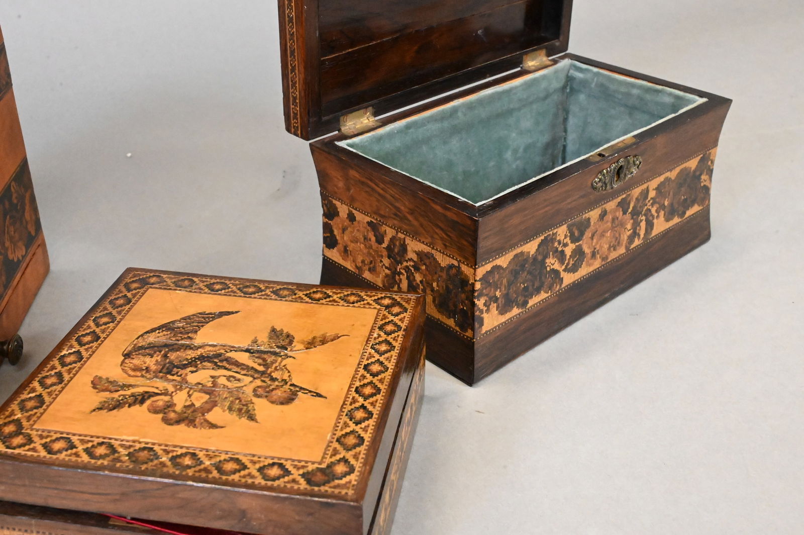 Three Victorian Tunbridge Ware Boxes - 3