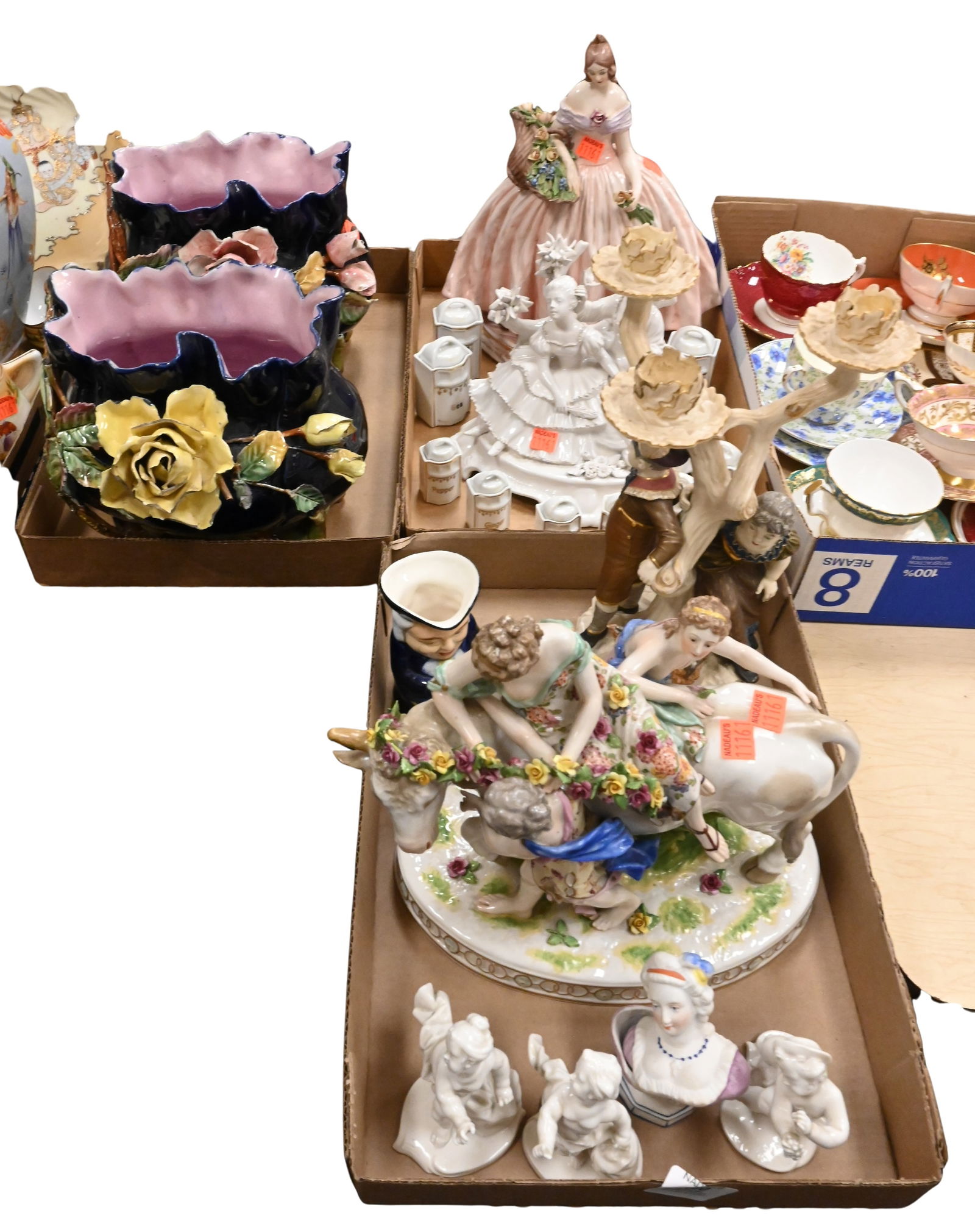 Three Box Lots of Mostly Porcelain Figural Groups (1 of 5)