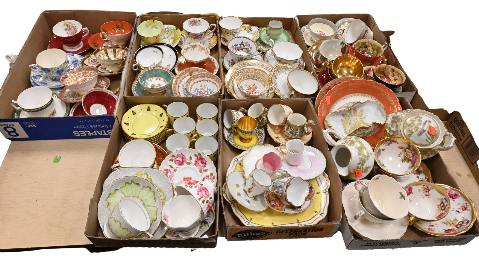 Seven Box Lots of Porcelain Teacups and Saucers (1 of 7)