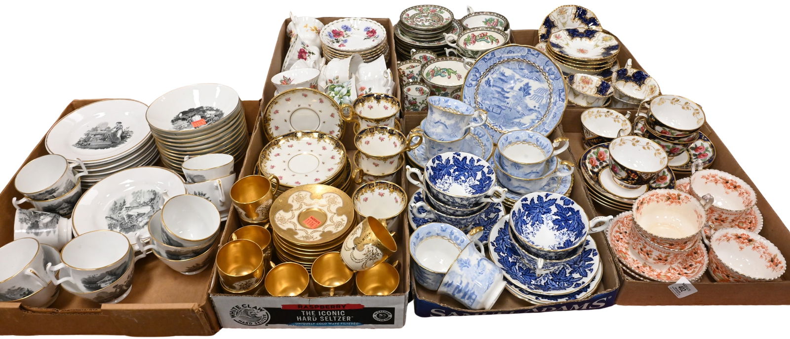 Seven Box Lots of Partial Porcelain Teacups and Saucer Sets (1 of 6)
