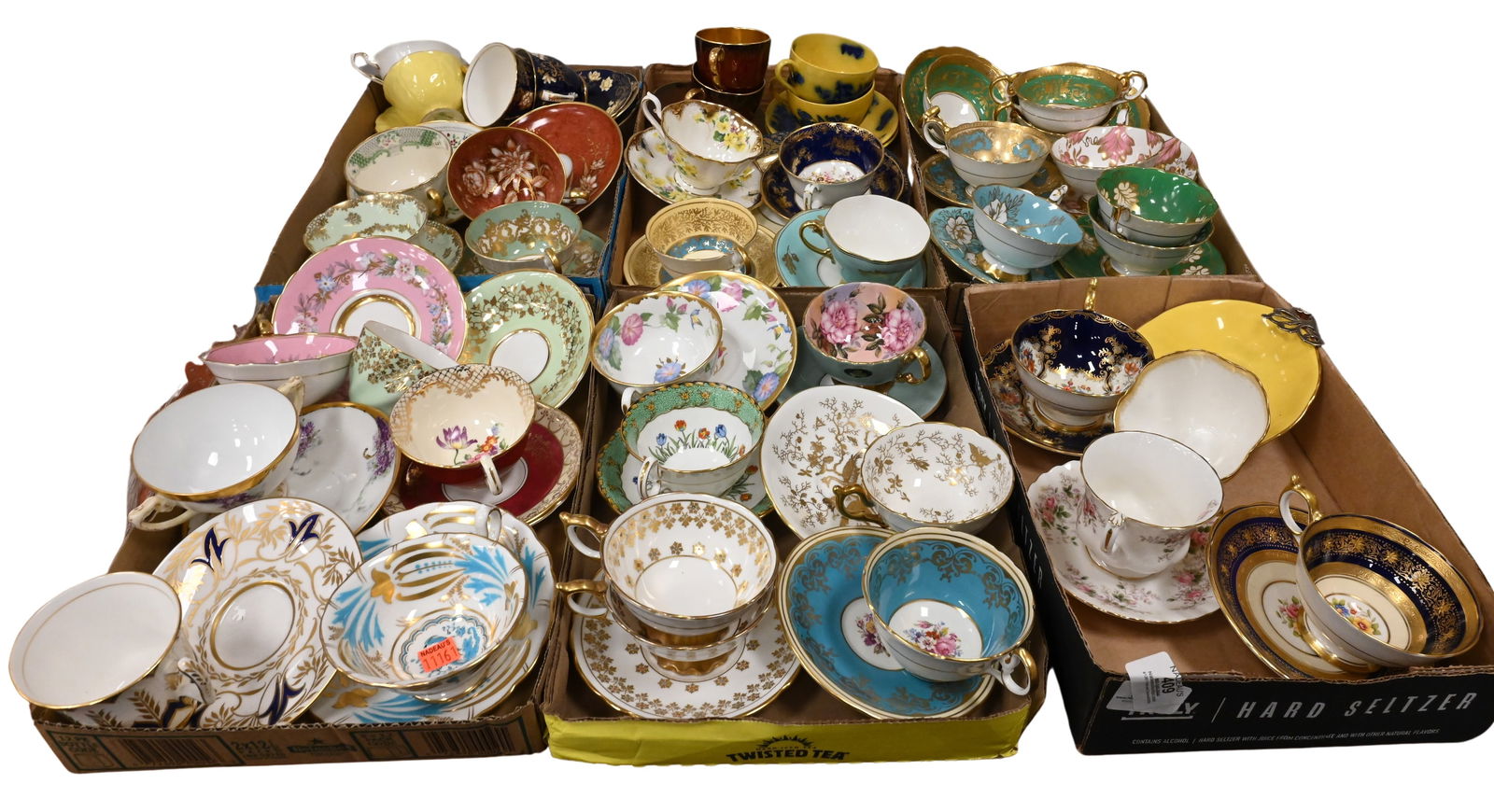 Six Box Lots of Porcelain Teacups and Saucers (1 of 5)