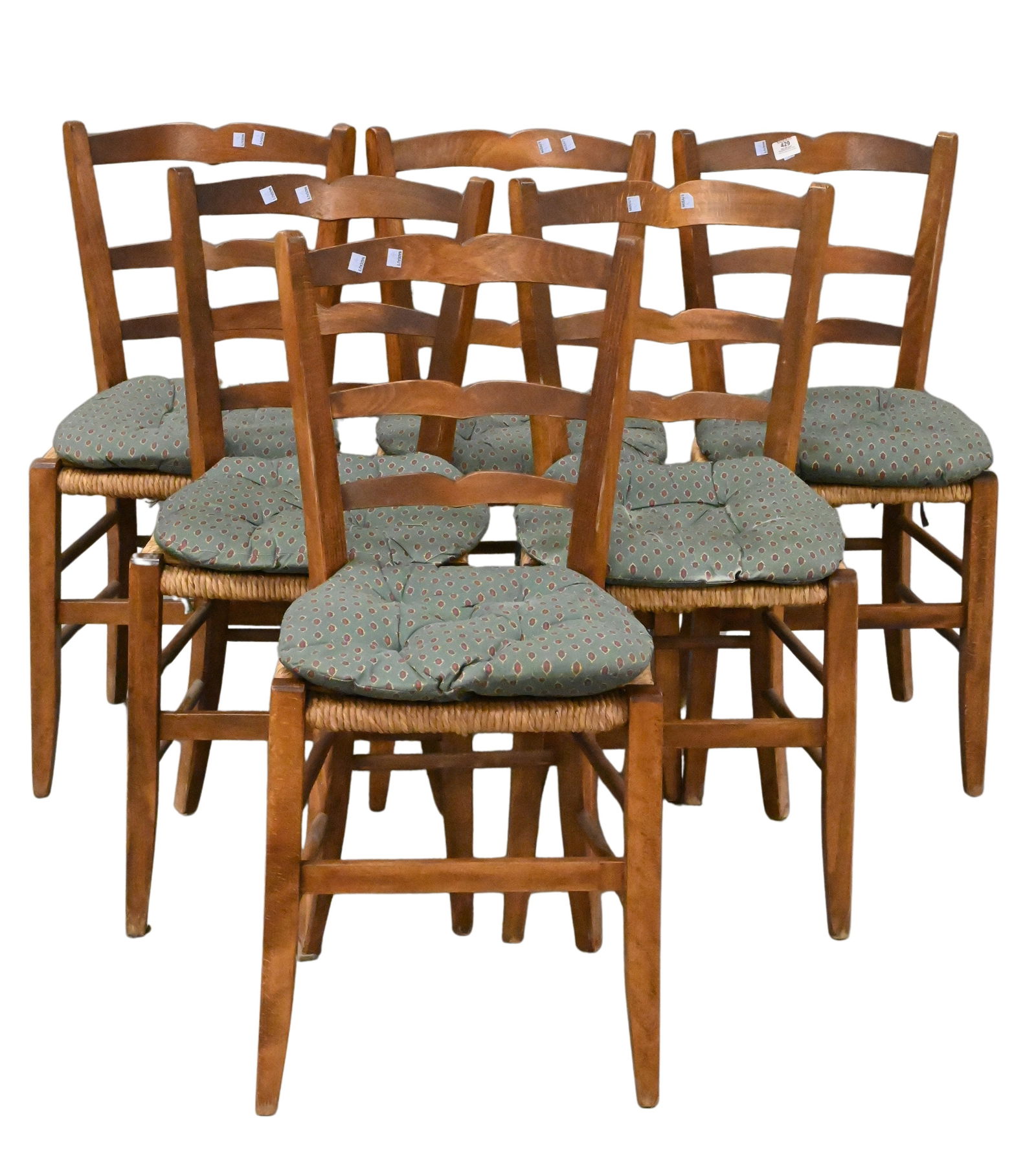 Set of Six Ladderback Dining Chairs (1 of 4)