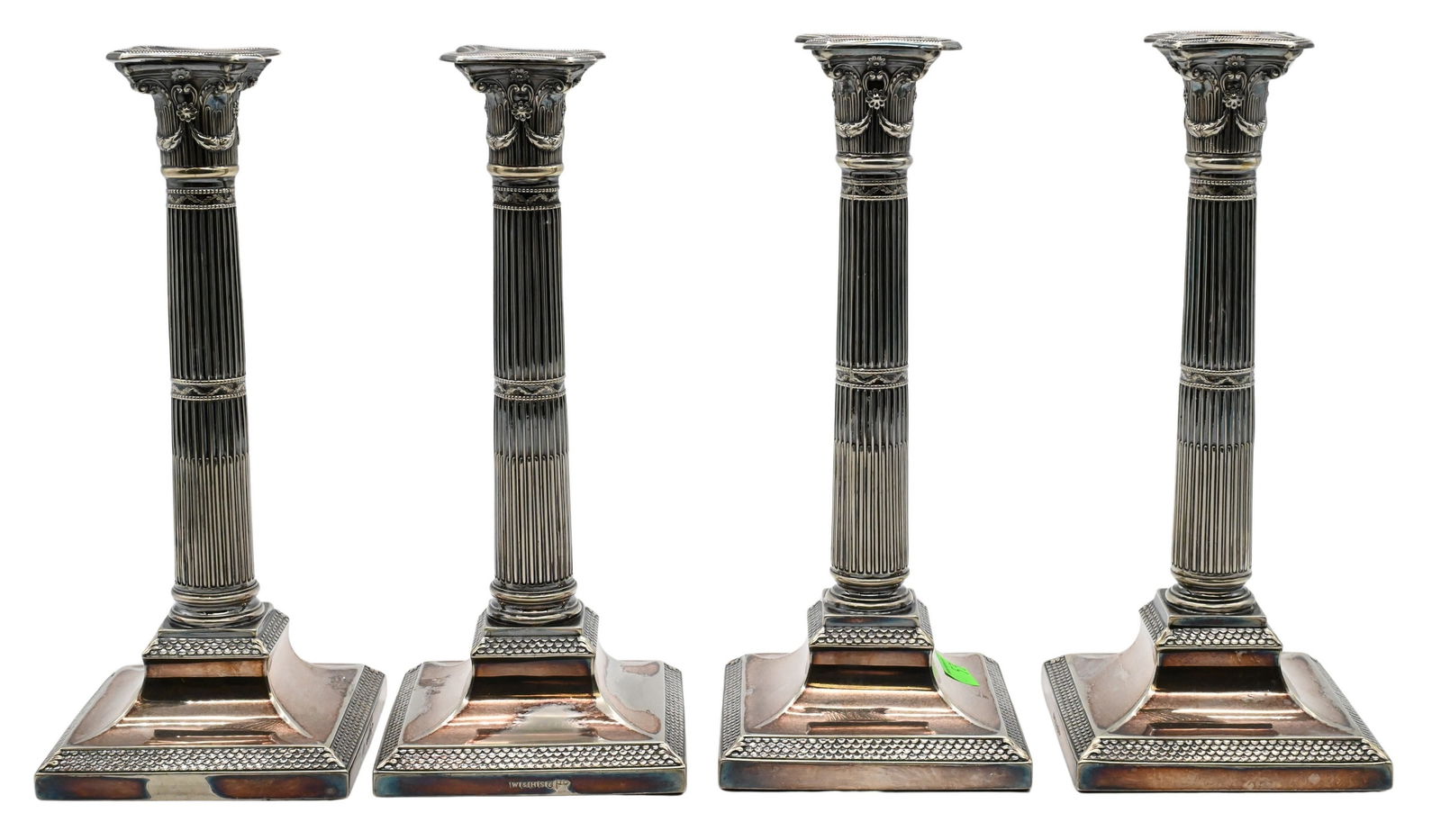 Set of Four Walker and Haller Silverplate Candlesticks (1 of 4)