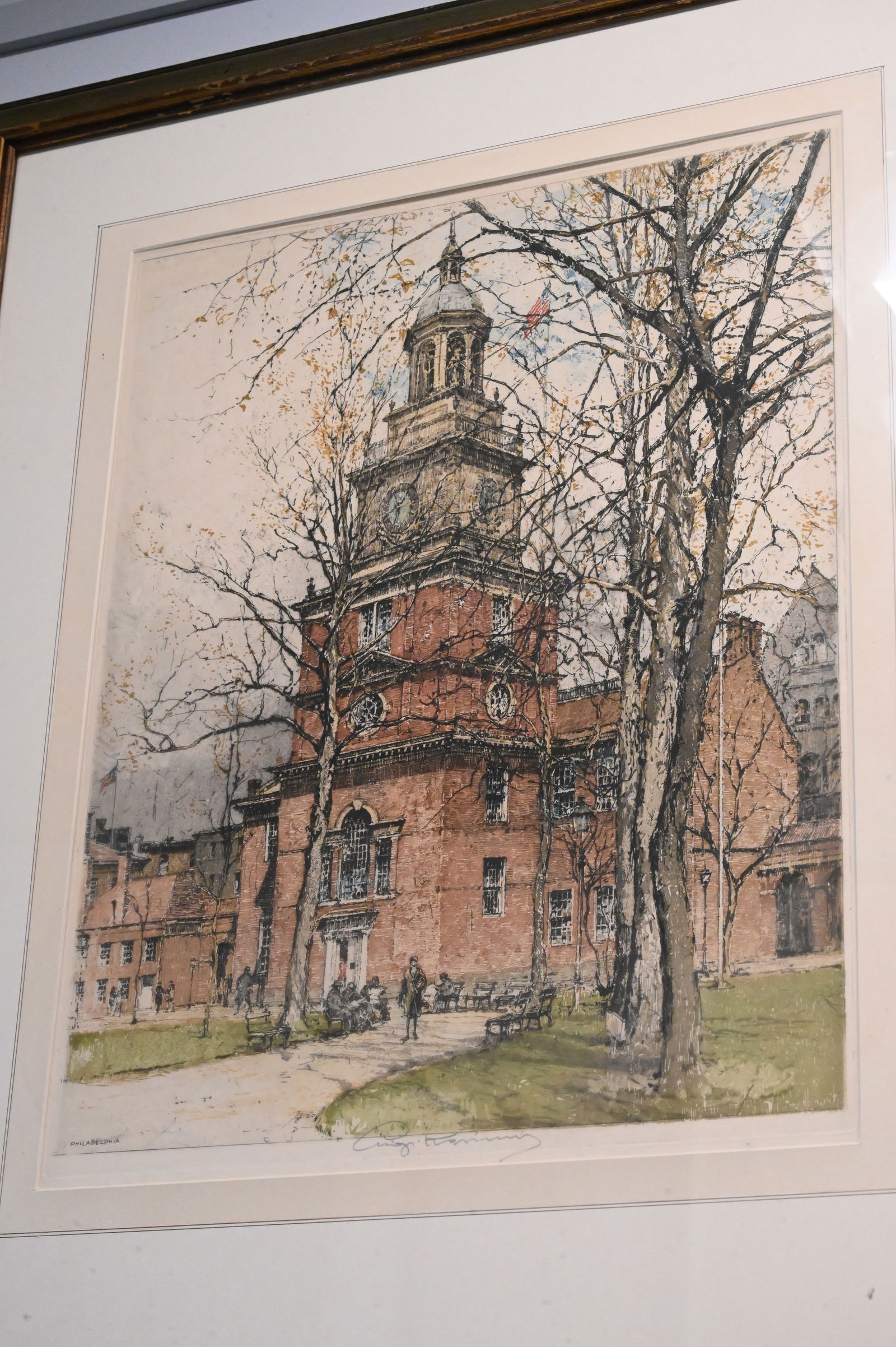 Four Framed Cityscape Etchings - 2