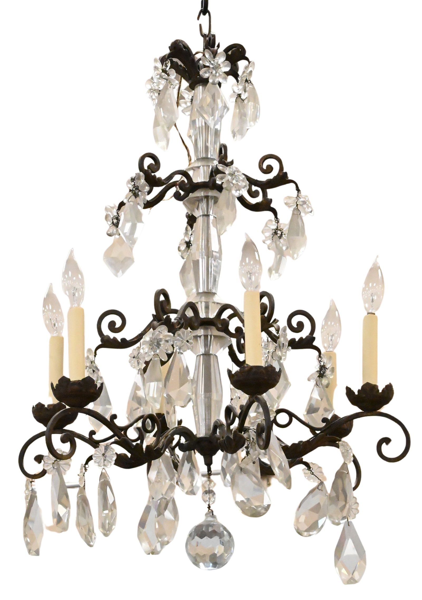 Six Light Crystal Chandelier (1 of 4)
