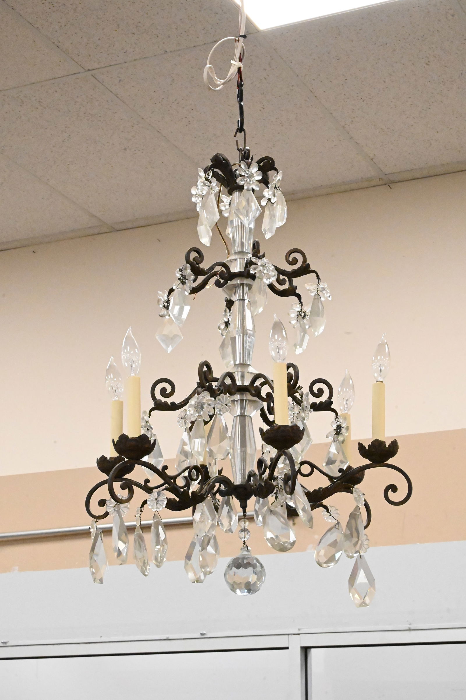 Six Light Crystal Chandelier - 2