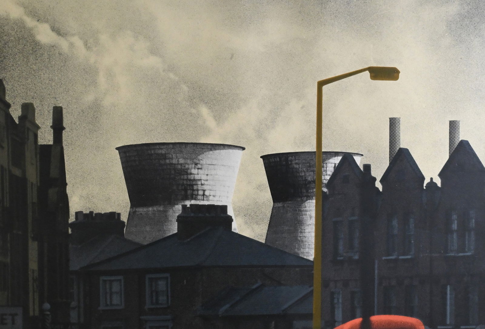 Liliane Lijn (British B.1939): Liliane Lijn (British B.1939) "Red Bus" from Industrial Landscapes Series, 1971 Screenprint, edition 10/75 Signed and dated lower right Liliane Lijn '71 Printed by Advanced Graphics, produced by Berna