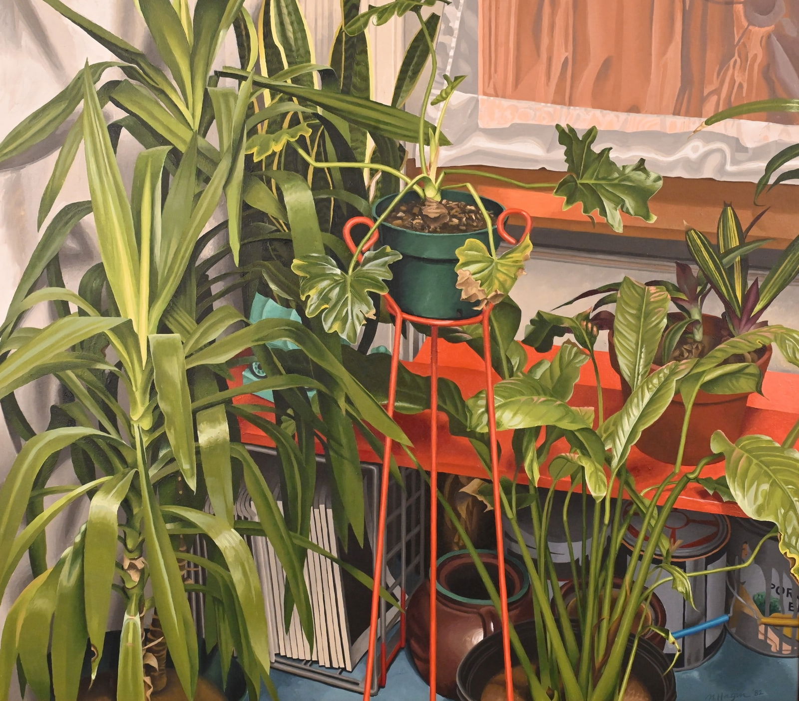 Nancy Hagin (American B.1940): Nancy Hagin (American B.1940) "Jungle #1" (Big Jungle) 1982 Acrylic on canvas Signed, titled and dated verso Nancy Hagin 42" x 48" Provenance: Property from a Private Collection Fischbach Gallery, 29