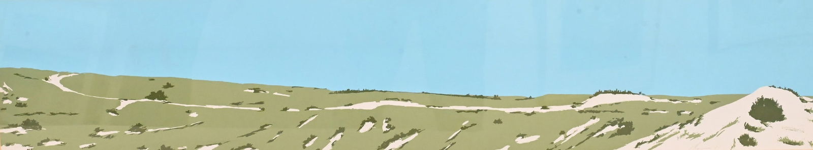 Marcia Marcus (American 1928-2025): Marcia Marcus (American 1928-2025) "P.Town Dunes", 1971 Silkscreen, edition 97/100 Signed and dated lower right Marcus '71 7 1/2" x 40" Provenance: Property from a Private Collection Munson Gallery, N