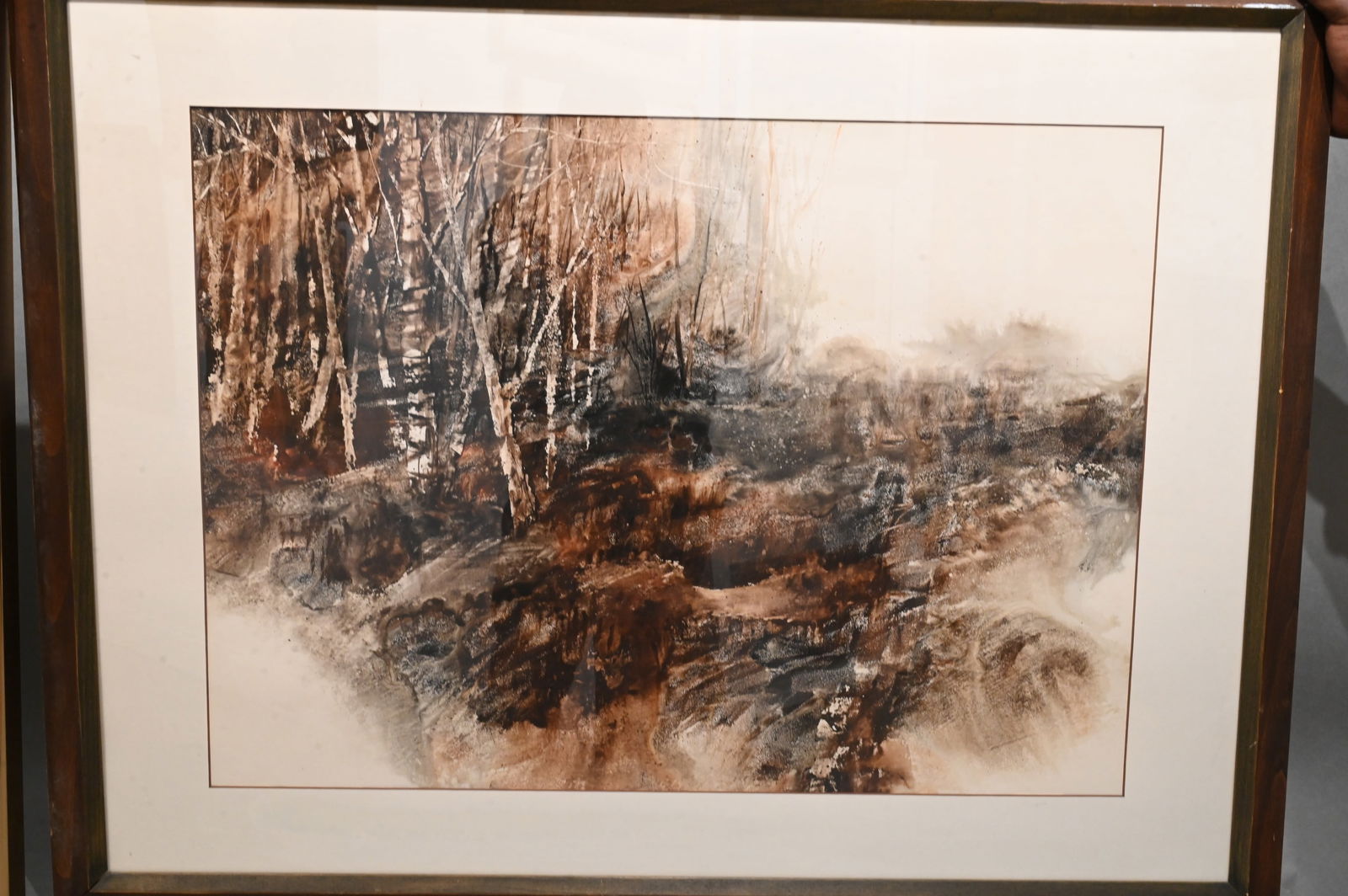 Two Framed Birch Tree Landscapes - 4