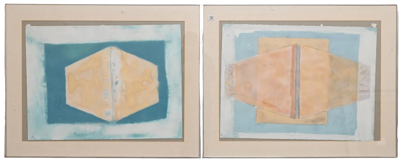 Two: Katy Smith (American 20th/21st Century): Two: Katy Smith (American 20th/21st Century) "Winter Conjunction #4" Acrylic on paper Signed on verso Katy Smith 23 1/2" x 31 1/2" "Winter Conjunction #5" Acrylic on paper Signed on verso Katy