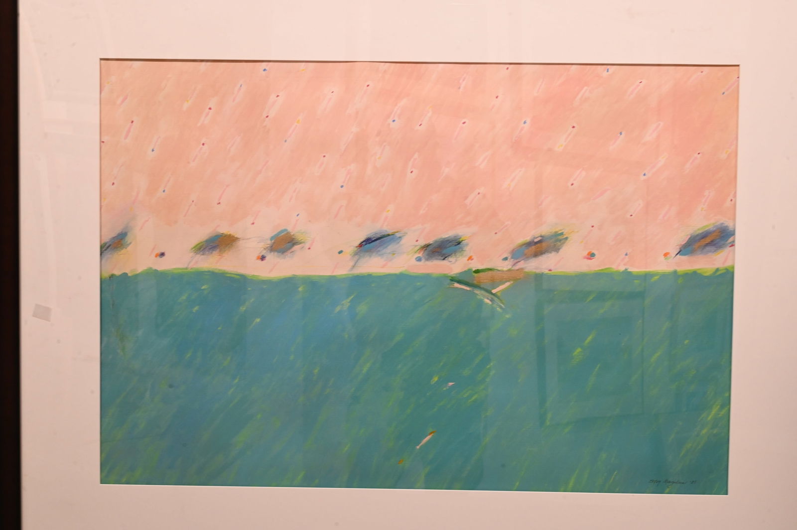 Two Framed Mixed Media Abstracts - 3