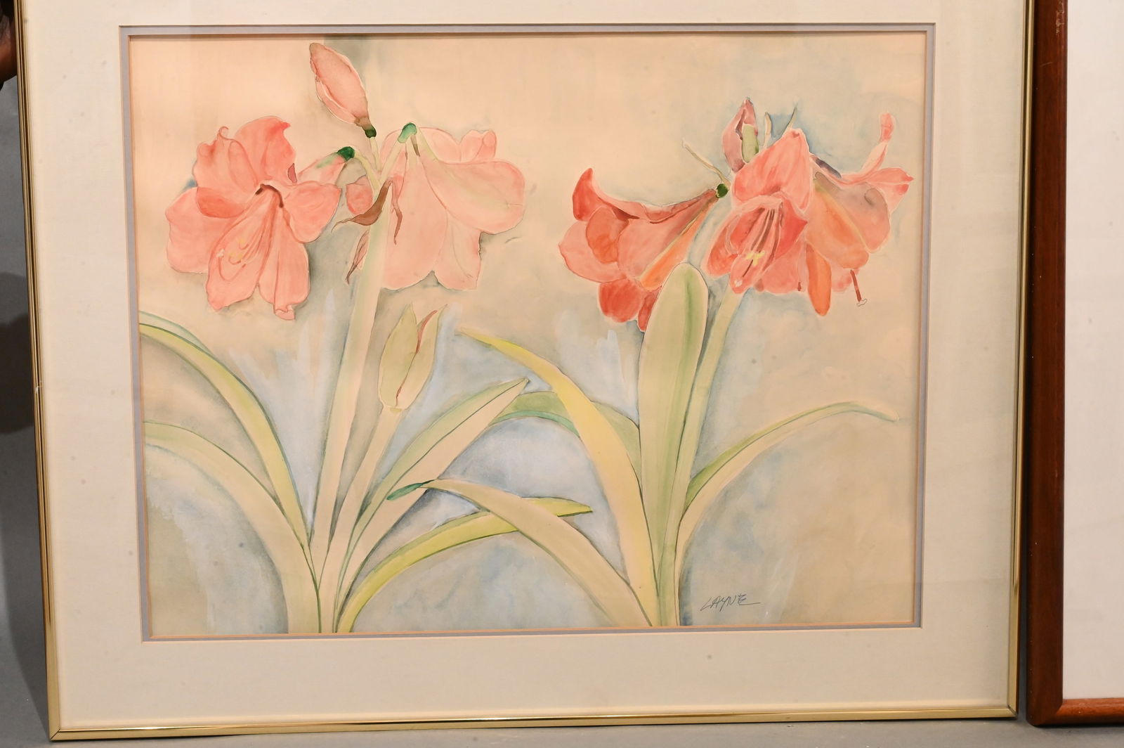 Three Framed Floral Paintings - 2