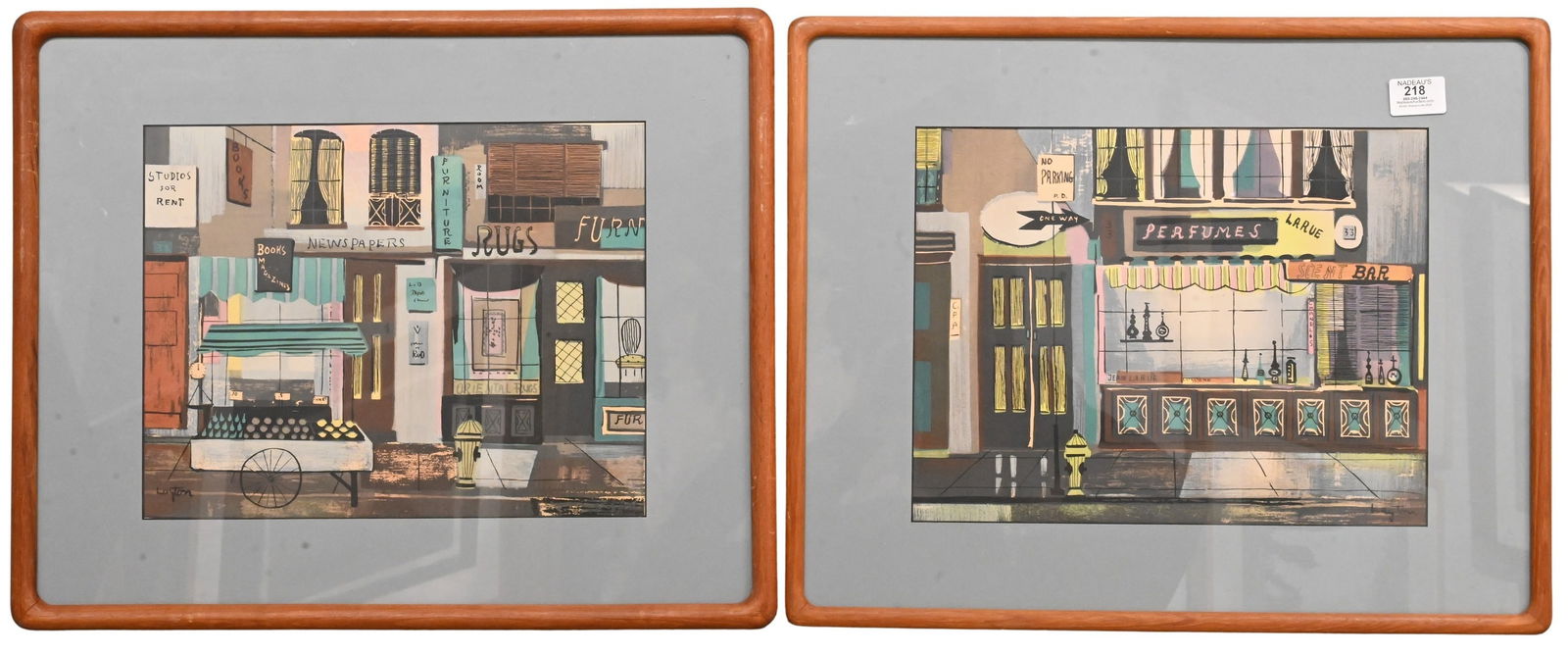 Two: Margaret Layton (American 20th Century) New York Street Scenes (1 of 6)