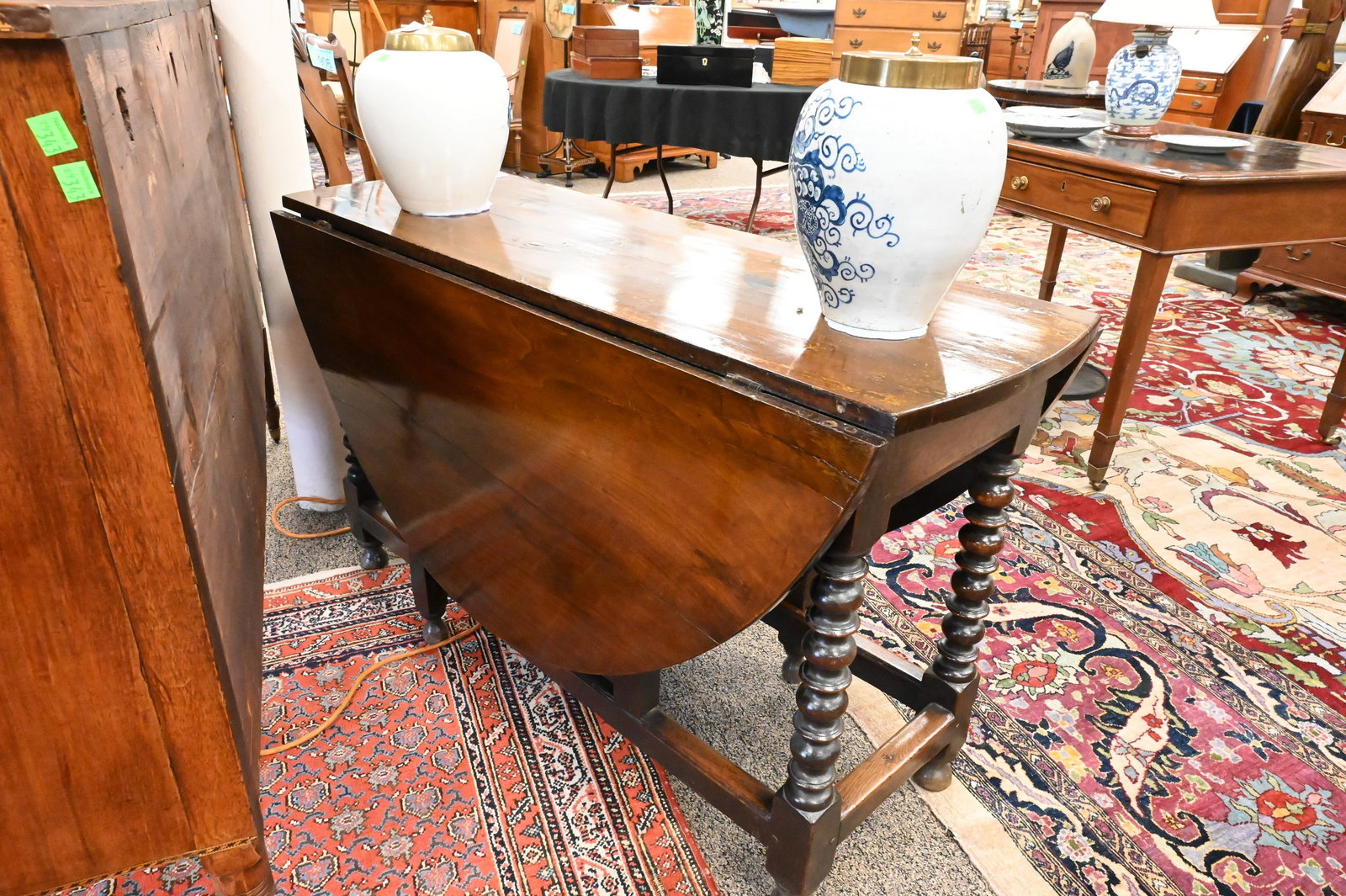 George III Oak Gate Leg Table - 4