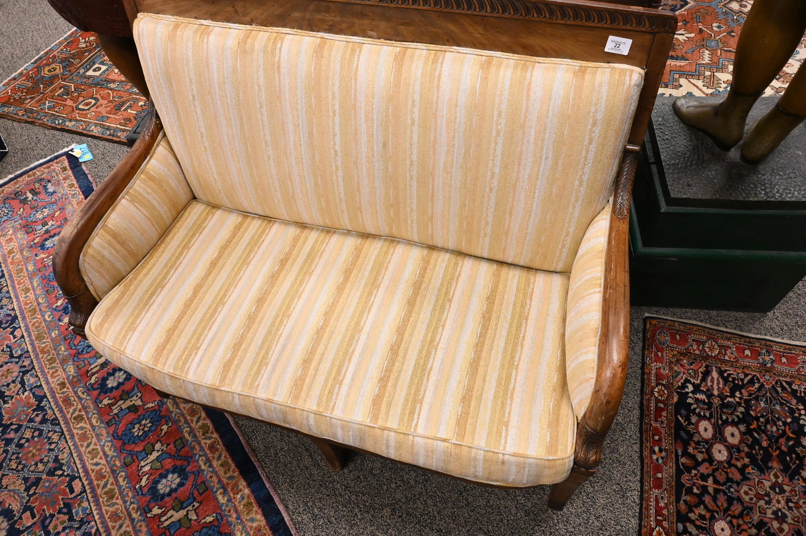 French Mahogany Settee - 3