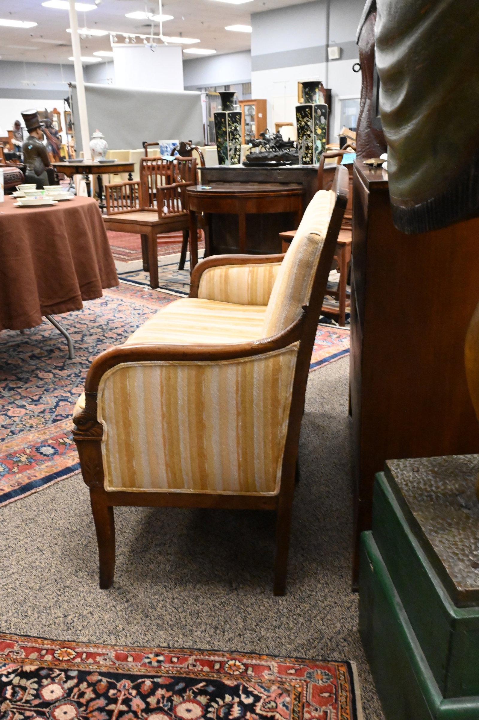 French Mahogany Settee - 4