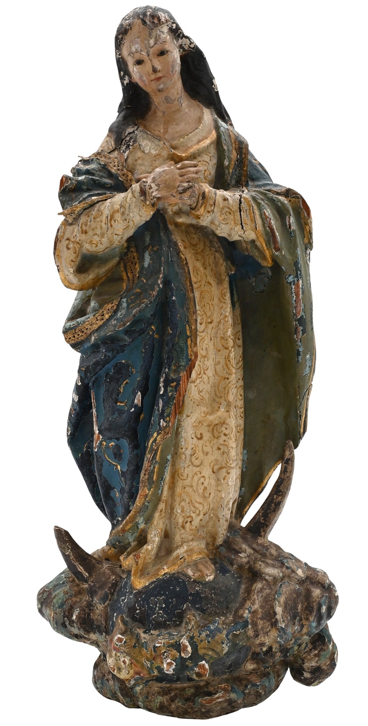 Polychrome Wooden Sculpture of the Virgin (1 of 6)