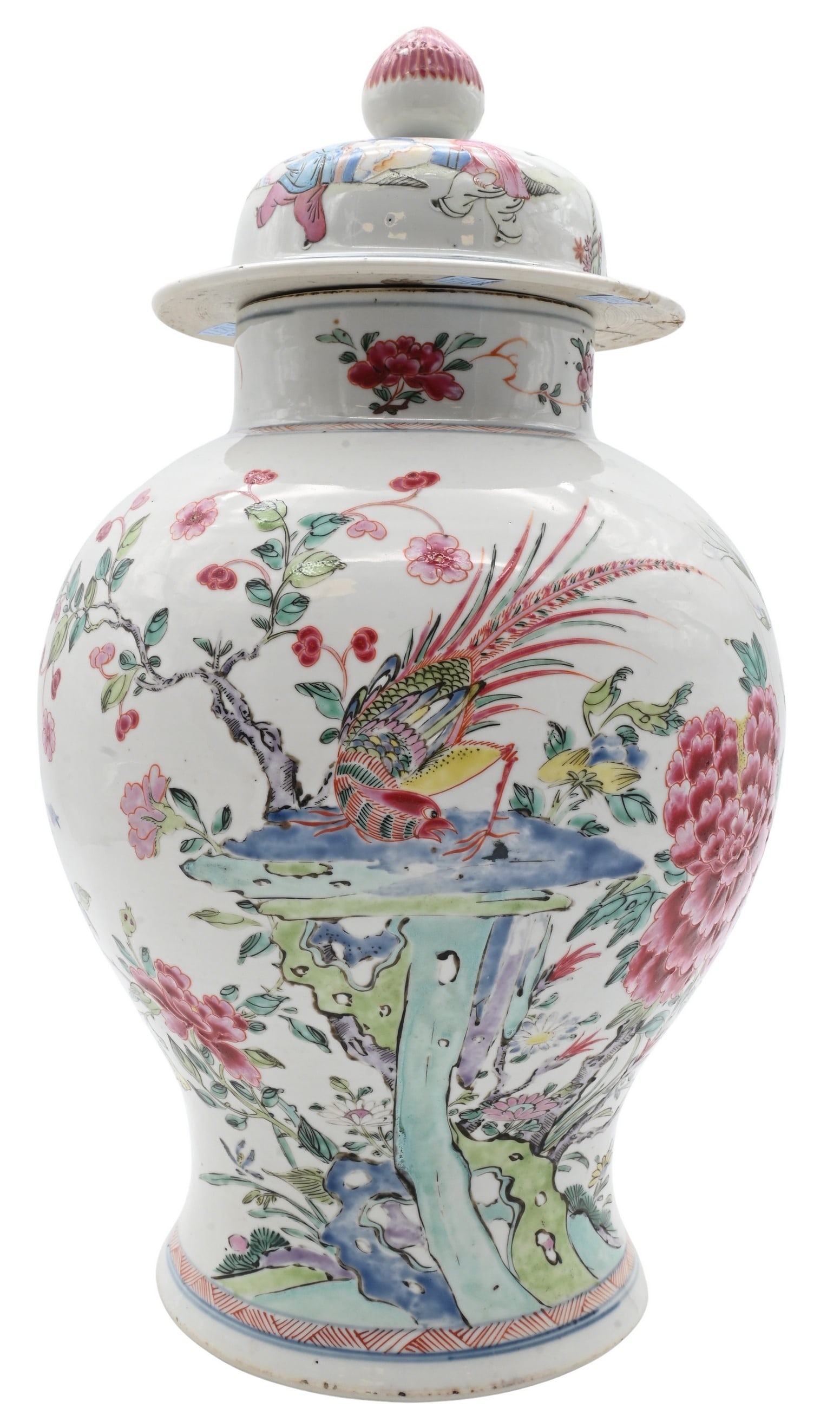 Chinese Famille Rose Porcelain Covered Ginger Jar (1 of 5)
