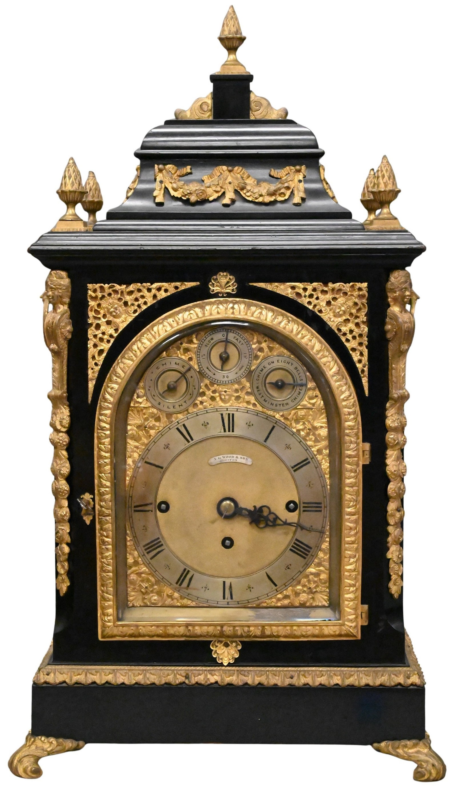 N. G. Wood & Son Boston Bracket Clock (1 of 5)